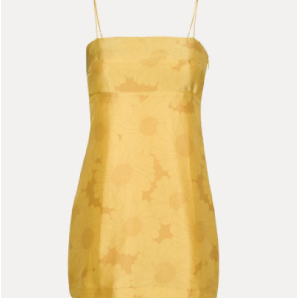 Realisation Par Yellow Floral Mini Dress